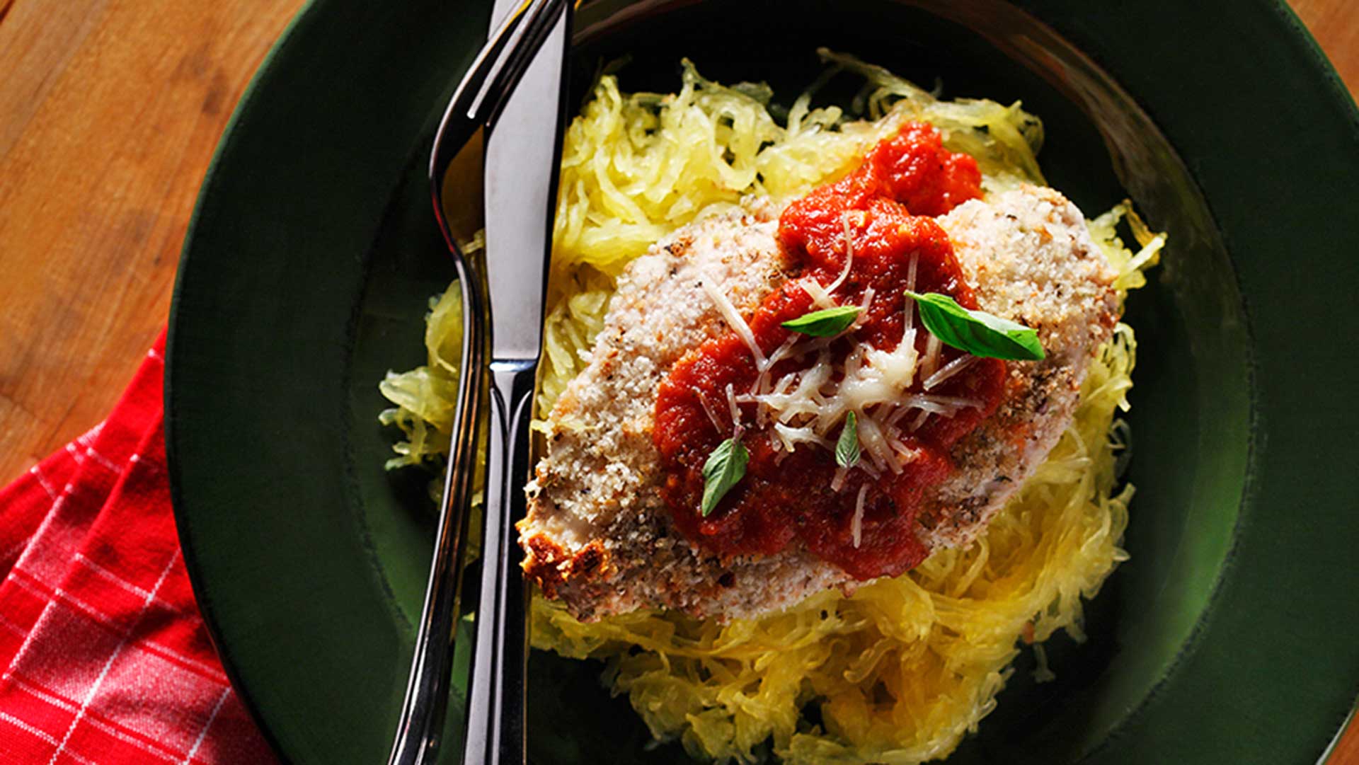 Chicken Parmigiana With Spaghetti Squash - University of Ottawa Heart Institute Patient Alumni Assoc